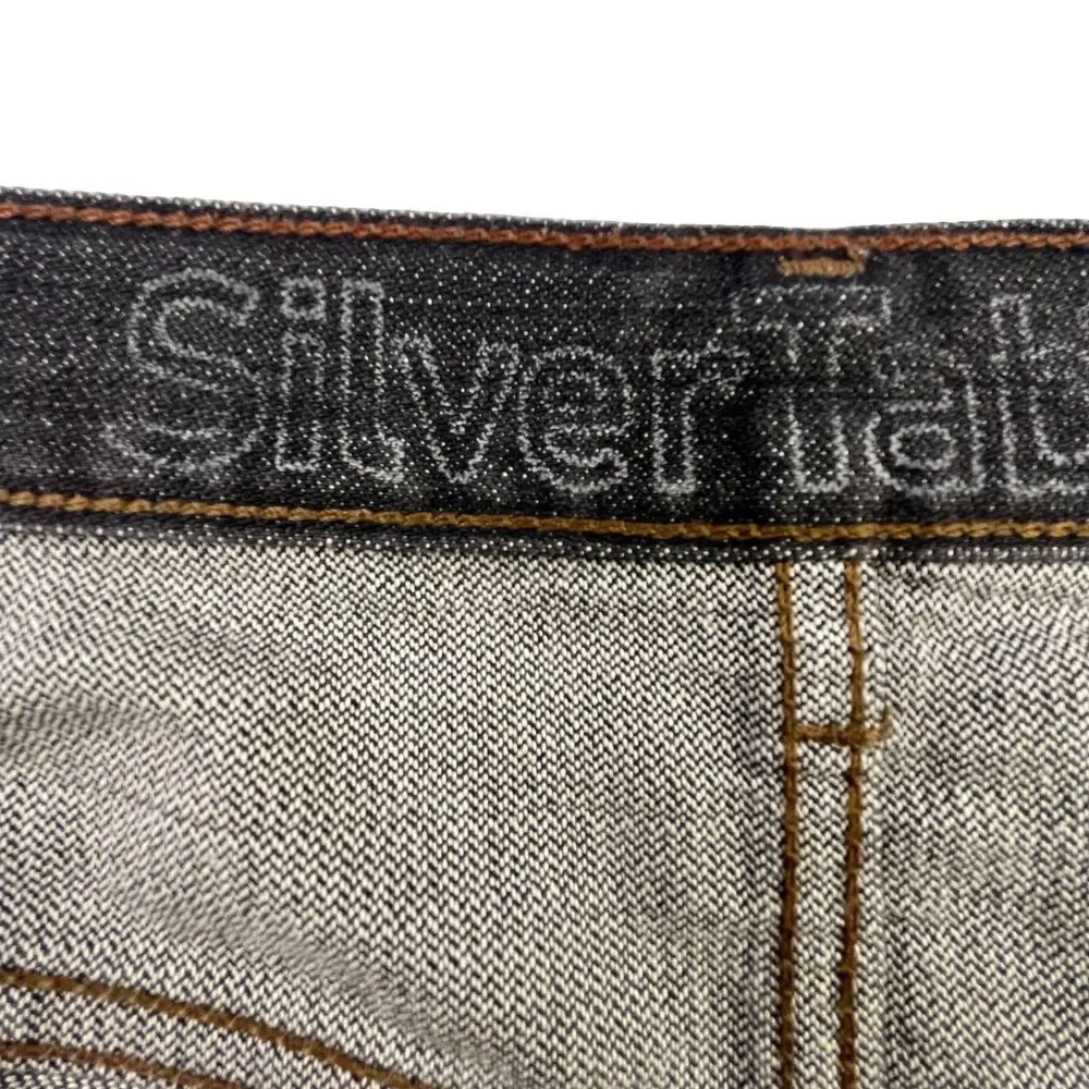 Vintage Levis Silver Tab Baggy Jeans Size 42x30 Black Wide Leg Skater Hip Hop